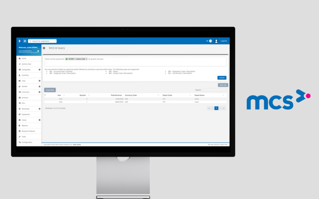 MCS Rental Software introduceert AI-chatfunctie voor directe inzichten uit verhuurdata